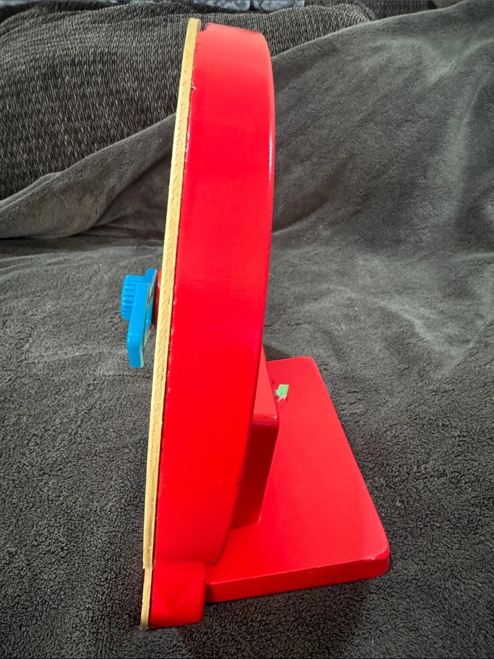 Melissa & Doug Wooden Teaching Clock - Blue, Red & Yellow. For kids to tell time